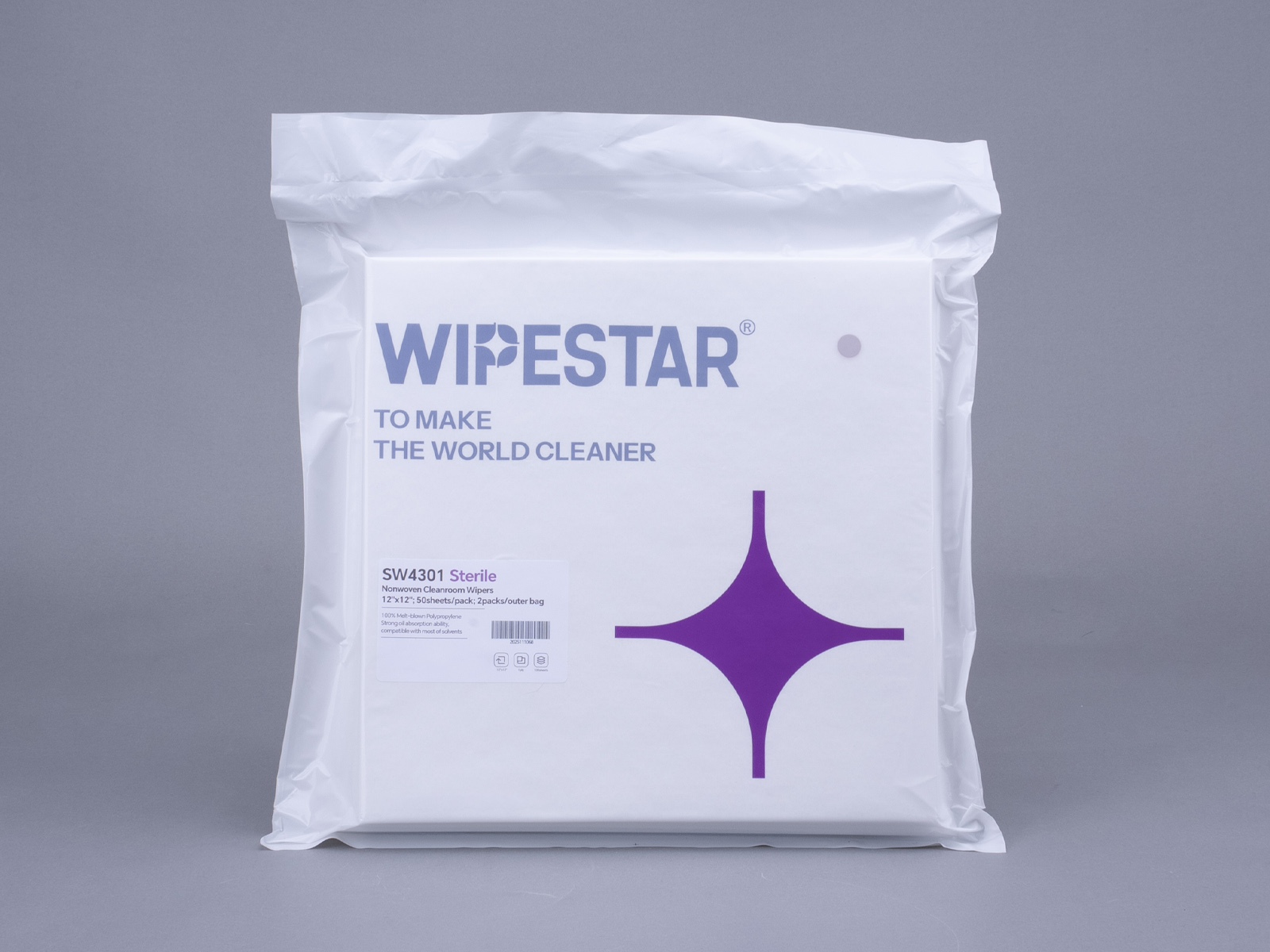 WIPESTAR® 梅花点无菌无尘吸油布外袋
