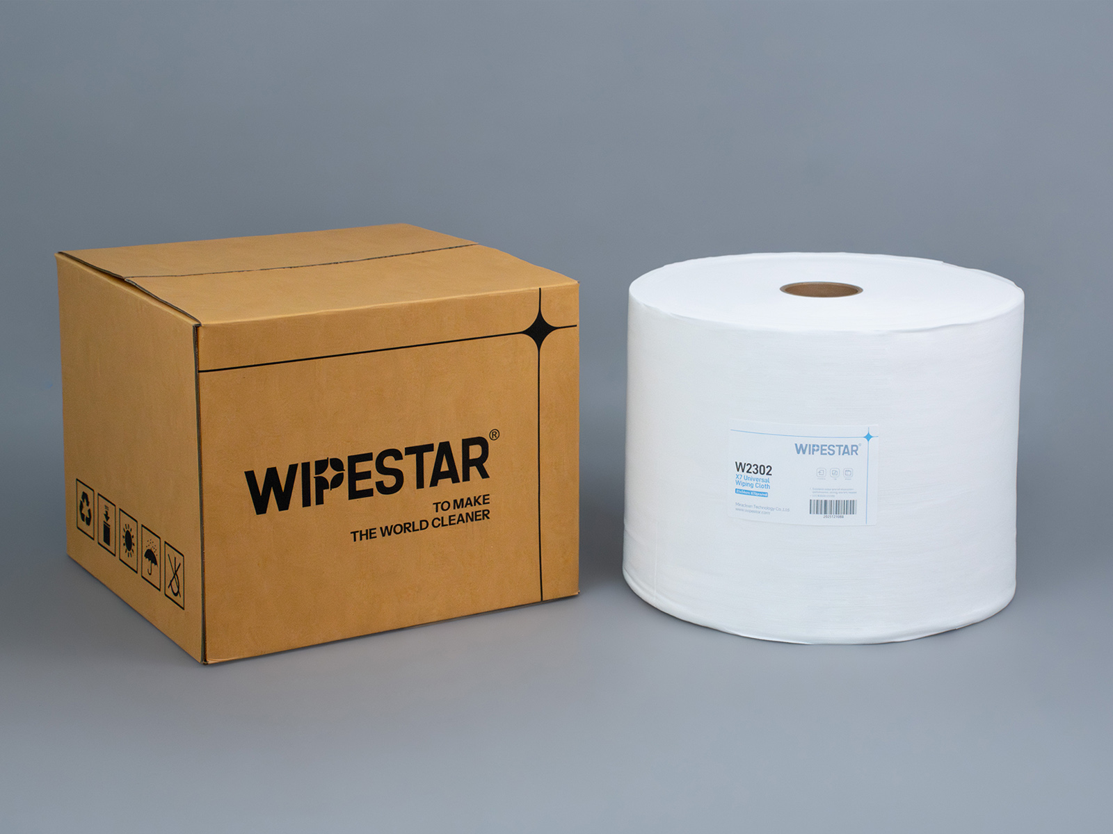 WIPESTAR®  X70 W2302 白色卷装多用途擦拭布